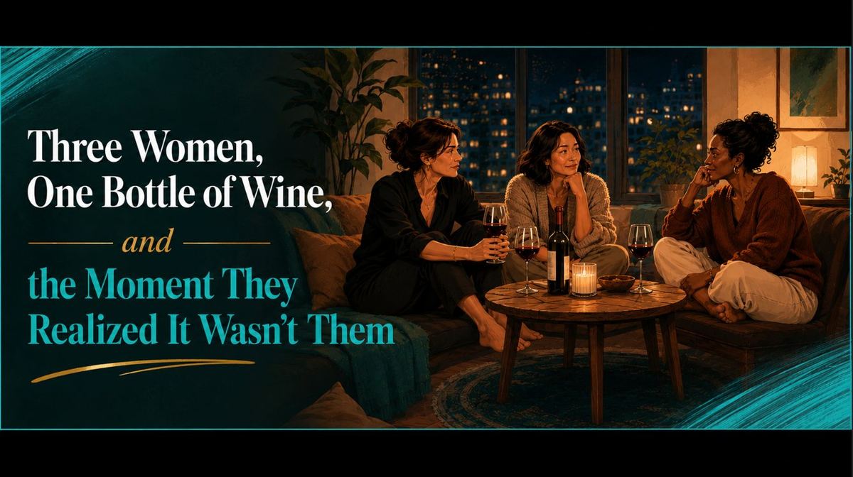 Three women, one bottle of wine, and the moment they realized it wasn't them